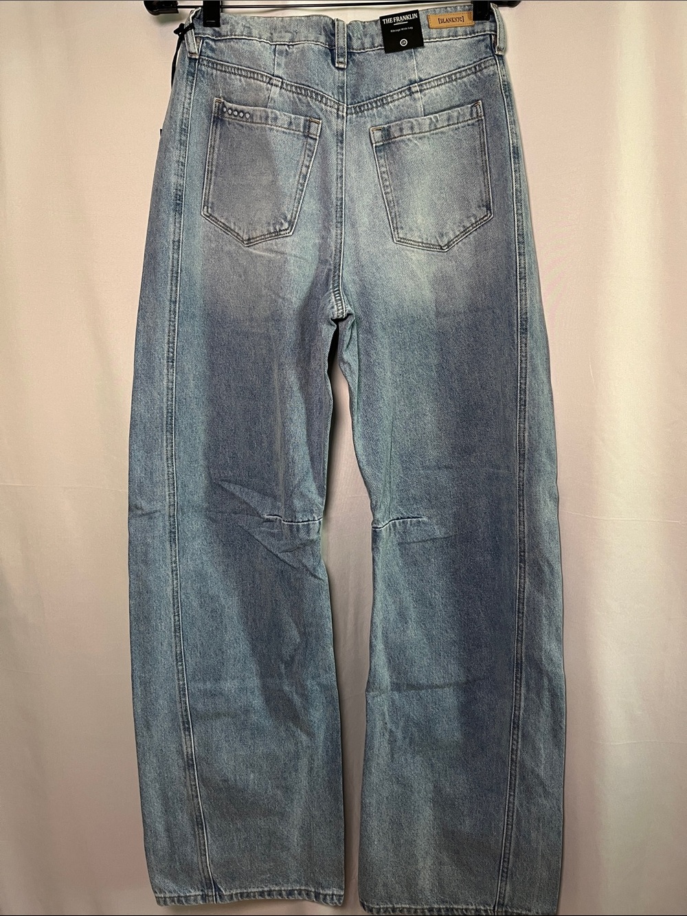 BlankNYC the Franklin ribcage wide leg jeans w attached western belt - NWT - Picture 6 of 7